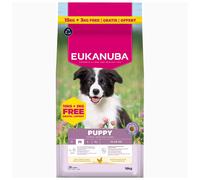 15 kg + 3 kg gratis! 18 kg Eukanuba Premium Nutrition Overfill - Puppy Medium Breed Pollo