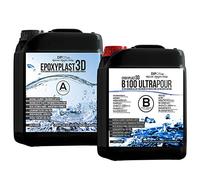 15 KG Resina epossidica Ultra transparente EpoxyPlast 3D B100 ULTRA POUR bicomponente Effetto acqua Ottima protezione UV