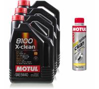 15 L MOTUL 8100 X-CLEAN 5W-40 Olio Motore 300ml Diesel System Clean 11271267