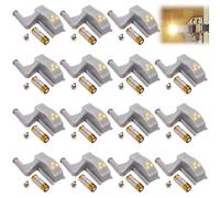 15 luci a LED a cerniera, con sensore a LED, universale, per armadio, per casa, cucina, armadio, cucina, casa, cucina (bianco caldo)