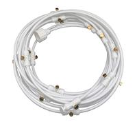 15 m / 18 m Kit di nebulizzazione d'Acqua Nebbia bagnata nebulizzatore da Giardino Sistema di Raffreddamento a nebulizzazione per Esterni Bianco 15 m