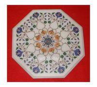 15 " Marmo Angolo Tavolino Handmade Floreale Artigianato Inserto Arredo Casa