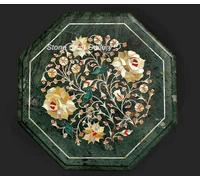 15 " Marmo Lato Angolo Table Top Inserto Pietra Dura Artigianato Work Arredo
