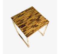 15 " Marmo Occhi di Tigre Table Top Pietre Semi Preziose Handmade Work Casa