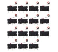 15 microinterruttori con leva a rullo, 250 V, 5 A, SPDT 1NO 1NC, interruttore di livellamento, nero, mini switch limite, 3 pin, per meccanica, elettronica automatica