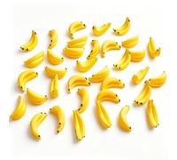 15 mini banane artificiali gialle in plastica in scala 1/12, accessori per casa delle bambole, modelli realistici di frutta in miniatura per decorazioni da giardino fatato, cucina e artigianato fai da