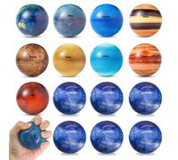 15 mini palline morbide planetarie,palline antistress del sistema solare,mini palline antistress in schiuma, giocattoli antistress, palline giocattolo antistress, palline da spremere per bambini