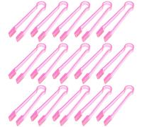 15 mini pinze trasparenti per alimenti, per buffet, ghiaccio e dessert,