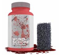 15 ml di sangue - Fake Blood con crosta ferita - veramente e lavabile - sangue artificiale - per Halloween & Carnevale per truccare e vestire