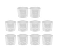 15 ml Ruseable Clear graduato miscelazione tazze becher per pittura resina epossidica arte cucina laboratorio 10PCS cucchiai dosatori a doppia faccia