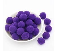 15 mm, circa 144 pezzi, mini pompon colorati per il fai da te, palline in feltro colorate, piccole palline di peluche per decorare, cucito, fai da te, artigianato creativo, viola