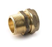 15 mm x 1/2'' Compression X BSP maschio - Adattatore UK dritto, confezione da 4