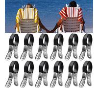 15 Morsetti Metallici Forti Morsetti Metallici Neri Grandi Mollettoni Telo Mare per Piscine per Il Bucato Quotidiano Teli da Spiaggia Asciugamani da Bagno e Fissaggio di Lenzuola (Nero)