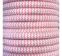 15 MTS CAVO TESSILE ZIG-ZAG ROSA