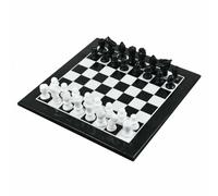 15 " Nero E Marmo Bianco Scacchi Table Top Con Marmo Pezzi Collectibles