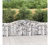 15 Pack Arc Gabion Baskets 400x30x100/120 cm Galvanized Steel Wire Mesh for Garden Decoration, Windbreak, and Rock Filler, Durable & Corrosion-Resistant Outdoor Landscape Design Solution