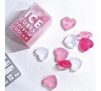 15 Pack Reusable Ice Cube, Heart Shaped Silicone Ice Cubes for Making Cold Appealing Drinks, Lunch Bags, Coolers