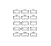 15 Pack Stainless Steel Tart Ring, Heat-resistant Perforated Cake Mousse Ring, Round Ring Baking To 25-26s