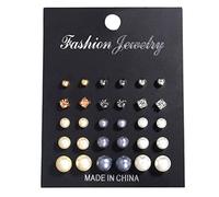 15 Paia di Orecchini a Bottone semplici Orecchini di Strass Set di Gioielli di Perle finte per Ragazze Regalo di Compleanno per Donne durevoli e utili Attractive And Fashion