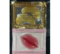 15 Paia Maschera Collagene per Occhi & 15 Pcs Maschera Labbra, 24k Gold Eye Mask Patch Occhiaie, Borse e Puffinesss, Lip Masks Idratanti Adatte per Labbra Secche e Screpolate, Set Cura Labbra e Occhi