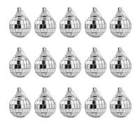 15 palline da discoteca a specchio, 3 cm, rotonde, per feste e discoteche, per decorazioni torte, festival musicali, feste di compleanno, matrimonio