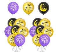 15 palloncini decorativi Eid, palloncini Eid Mubarak, decorazioni Ramadan Mubarak, palloncini in lattice, palloncini per feste islamiche, feste musulmane, forniture per feste al chiuso e all'aperto