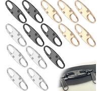 15 PCS Antifurto con Chiusura lampo, Cremalleras, Cierres Antirrobo para Mochila Candado Mochila Cremallera Antirrobo, Clips de Repuesto Clip per Cerniera Antifurto (3,8 x 1,2cm)