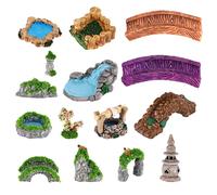 15 Pcs Cose in Miniatura Decorazioni Da Giardino Arredamento Paesaggistico
