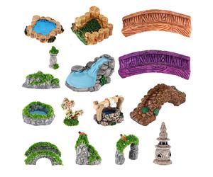 15 Pcs Cose in Miniatura Decorazioni Da Giardino Arredamento Paesaggistico