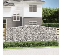 15 PCS Galvanized Steel Gabion Baskets 400x50x140/160 cm for Garden Decoration, Stone Wall Barrier, Windproof & Sound Absorbing Outdoor Landscape Design