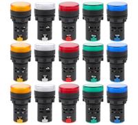 15 Pcs Indicator Panel Light LED Indicatore Luminoso Luci Segnalazione