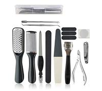 15 Pcs Kit Pedicure Professionale,Kit per pedicure,Pedicure Kit Foot,Acciaio Inossidabile Esfoliante Lime per i Piedi Kit per La Cura Dei,Exfoliating Prevent Dead Skin Foot Skin Care Tool