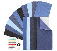 15 Pcs Toppe Adesive Tessuto Da Cucire Toppa Per Jeans Patch Di Giacca
