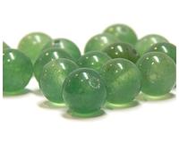15 perle in pietra Avventurina verde, da 8, 6 e 4 mm, sfere di pietra semipreziosa, per la creazione di gioielli e accessori fai da te, 8 mm