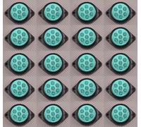 15 Pezzi 7 LED 24V Lampada Marker Laterale Luci Verdi Per Camion Rimorchio