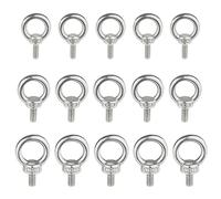 15 Pezzi Bulloni ad Occhiello M4 M5 M6, Vite ad Anello, Golfari Bullone a Occhiello, Bullone per Sollevamento Filettato Maschio in Acciaio Inossidabile 304, per Attrezzature di Sollevamento