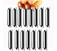 15 Pezzi Cannoli Tube Set, Stampo per Corno Torta, Stampo per Croissant Cremoso, Stampo per Crema Antiaderente per Cuocere Croissant, Involtini di Uova, Coni Gelato, Pasticcini Danesi