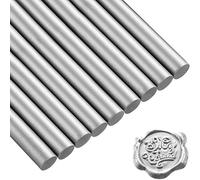 15 Pezzi Colla Pistola Sigillo Bastoncini di Cera per Retro Vintage Cera Sigillo Timbro e Lettera, Buon per Inviti di Nozze, Buste di Carte Mail di Lumaca Pacchetti di Vino (Argento)