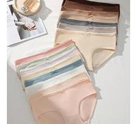 15 pezzi/confezione Mutande semplici e traspiranti da donna con fiocco decorativo, biancheria intima carina L,M,S,XSTessuto in maglia