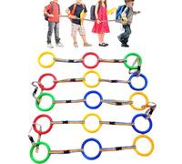 15 pezzi corda da passeggio per la scuola materna guinzaglio anti-smarrimento per bambini con anello di plastica per asilo nido asilo nido attività all'aperto corda da passeggio per la scuola materna