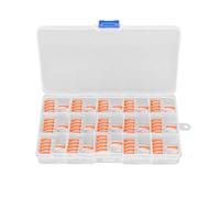 15 pezzi DF - Connettore per conduttore di fili 15, terminali splitter compatti per giunzione rapida, terminale di connessione rapida isolato in PC trasparente per cablaggio elettr