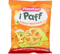 15 pezzi di i paff plasmon snack di piselli e mais dolce non fritti e senza sale