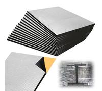15 Pezzi di Pannelli isolanti Tagliati 40×25cm Tappetino isolante Autoadesivo per Auto, 5mm, in Foglio di Alluminio, Isolamento Acustico, Isolante, Ignifugo, Impermeabile (1,5㎡)