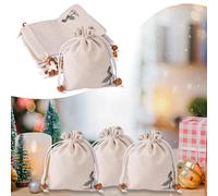 15 pezzi di sacchetti di cotone con coulisse, sacchetti cotone e lino per la