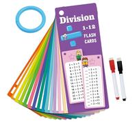 15 pezzi di schede di divisione matematica riutilizzabili per bambini,strumento di apprendimento cancellabile e durevole per la formazione scolastica e la pratica a casa 3071