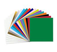 15 Pezzi di Vinile Permanente Smart per Cricut Explore 3/Maker 3, Vinile Adesivo Permanente Smart per Plotter con 5 Pezzi di Pellicola di Trasferimento per Plotter Set per Modelli DIY, Adesivi