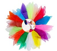 15 Pezzi Foulard Colorati, XCOZU Foulard per Bambini Foulard Giocoleria, Sciarpe di Giocoleria Foulard Danza Bambini Festa Gioco Decorazione Accessorio 60 x 60cm, Vari Colori