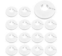 15 Pezzi Ghirlanda Per Tubo Riscaldato Singolo Guarnizione Rosone di Copertura per Radiatori tubi riscaldamento Coperchio Ccaching Foro Singolo Copertura Flessibile Radiatore In Plastica 16 Mm