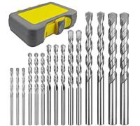 15 Pezzi Kit Punte Trapano, Composto da 60 mm 75 mm 85 mm 100 mm 120 mm di Diametro Punte Trapano, Set Punte Trapano, Robusto e Durevole, per la Realizzazione di Fori in Pietra e Muratura (giallo)