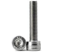 (15 pezzi) M6 x 55mm Vite a testa cilindrica con esagono incassato in acciaio inox 304,filettatura completa